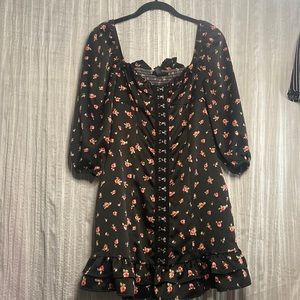 Black floral dress